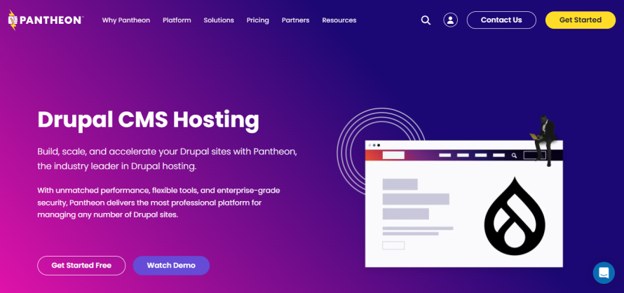 Pantheon’s homepage for Drupal hosting.